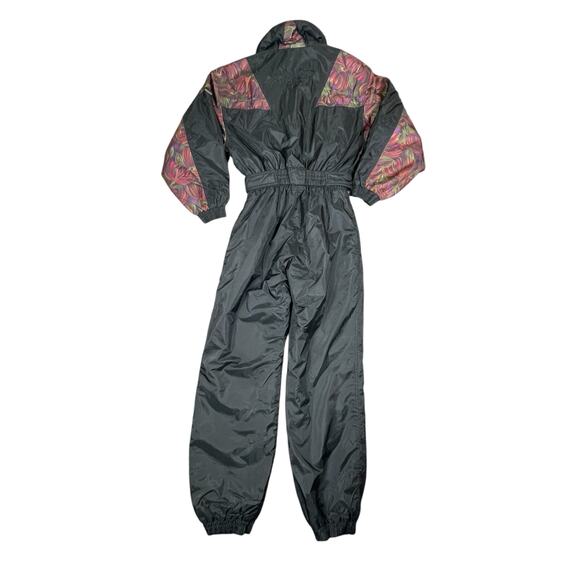 Women's Black and Multicolor Ski Jacket - Picture 5 of 11